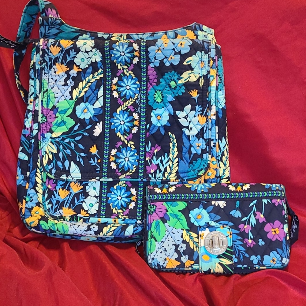 Vera Bradley Midnight Blues, Messenger & wallet